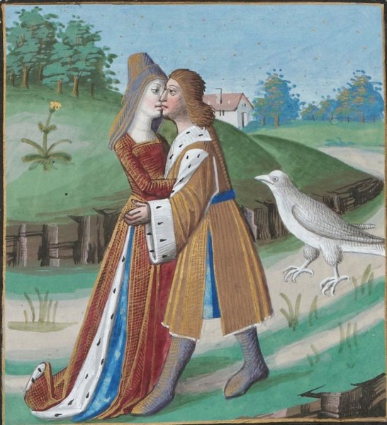 Средневековая миниатюра любовь