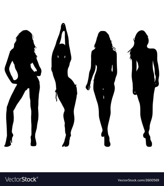 Силуэт девушки в лесу рисунок