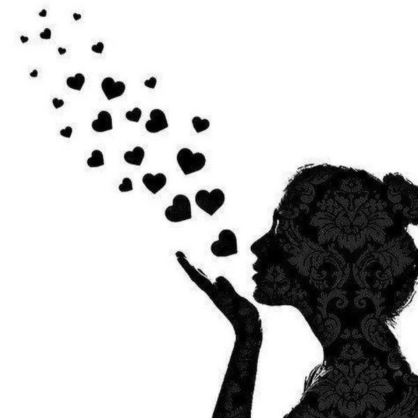 Силуэт лица девушки