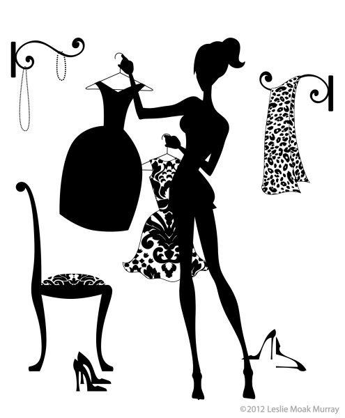 Женский силуэт в шляпе