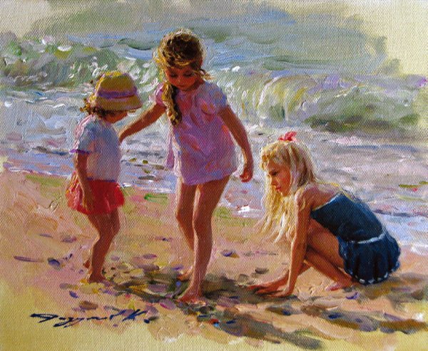 Художник Разумов дети море