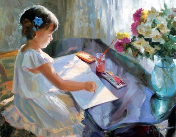 Картина "маленькая художница" Балакшина