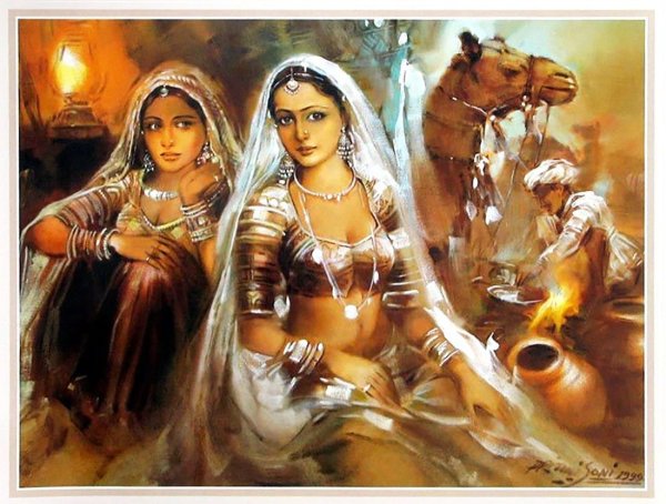 Восточная девушка картина