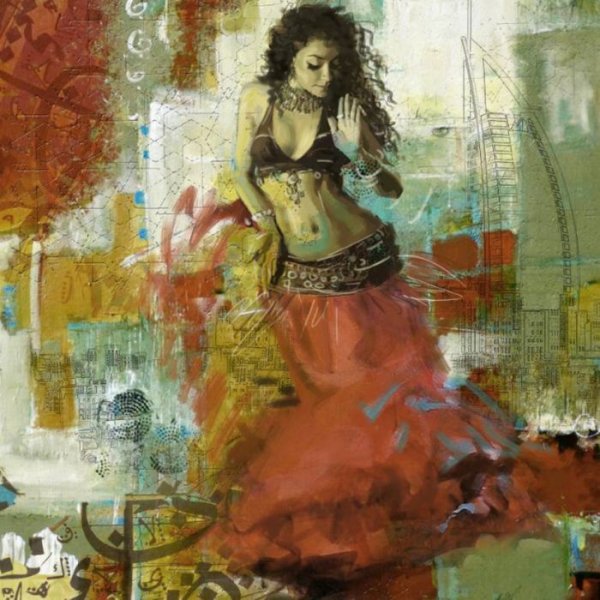 Восточная танцовщица. Художница Mahnoor Shah (Мажнур Шах)