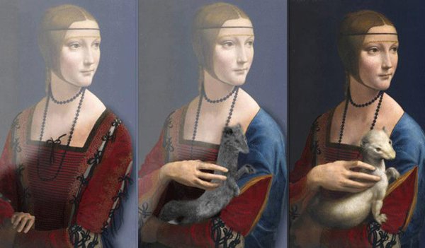 Леонардо да Винчи дама с горностаем оригинал