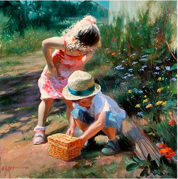 Беззаботное детство в картинах Владимира Волегова