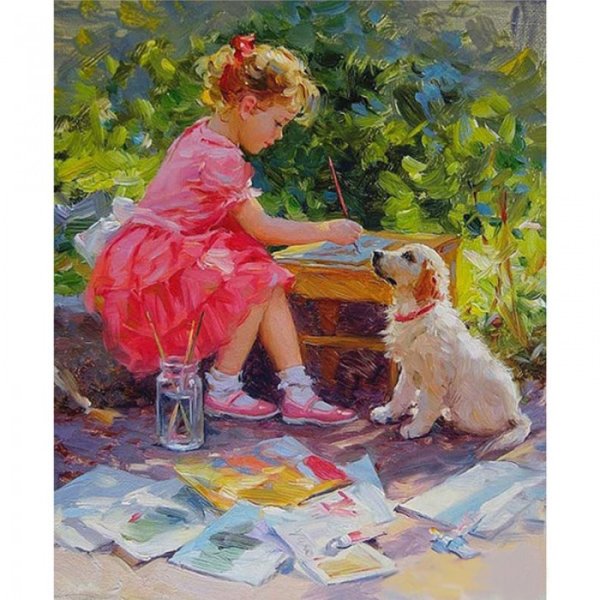 Маленькая девочка живопись