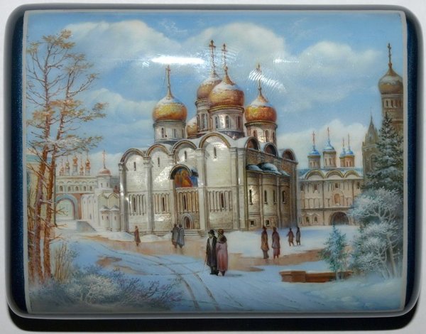 Пейзаж с Церковью маслом Бебия Владимир