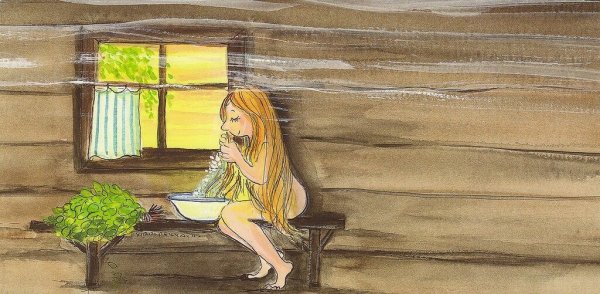 Финская художница Вирпи Пеккала баня