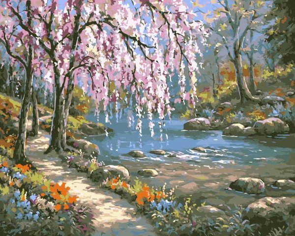 Сакура алмазная алмазная картина