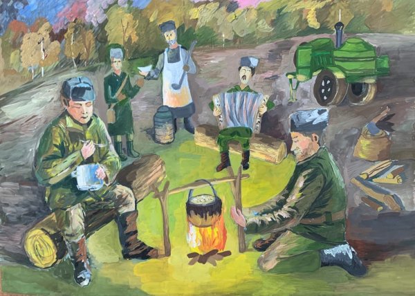 Солдаты на привале