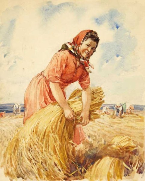 Уборка урожая снопы