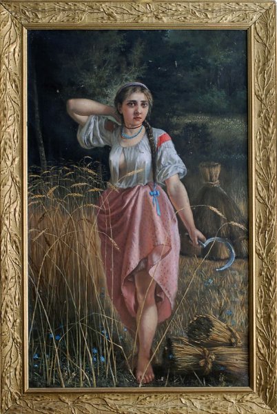 Женщина в поле картина