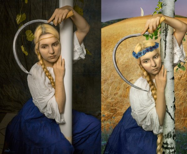 Картина уборка урожая