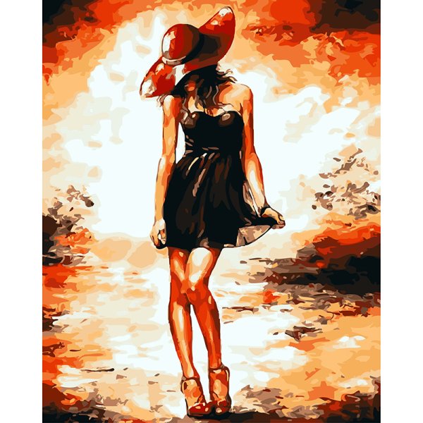 Девушка в шляпе картина маслом