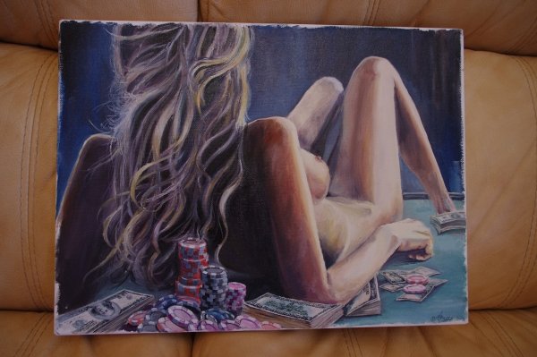 Портрет на холсте стиль ню