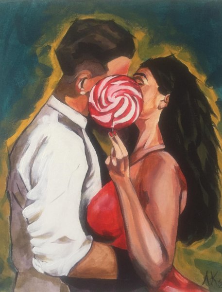 Картина влюбленные