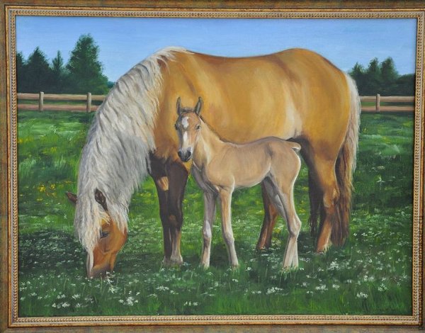 Алексей Горбатов «лошадь с жеребенком».