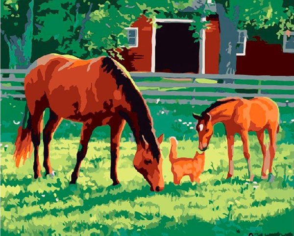 Лошадь с жеребенком