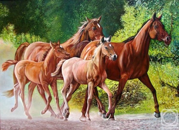 Надежда Кабатова художник картины лошади