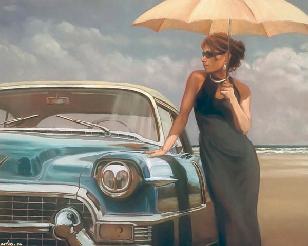 Марк Спейн женщина с зонтом