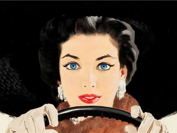 Картины 20 века девушка за рулем