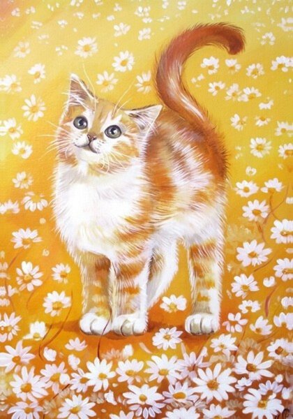 Рисовать кошку красками