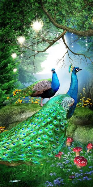 Алмазная мозаика 5 d Павлин