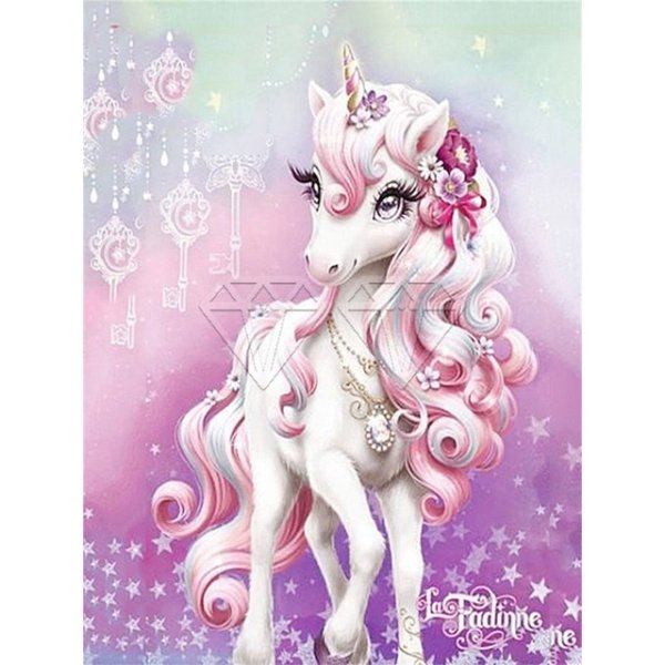 Девушка и Единорог фэнтези