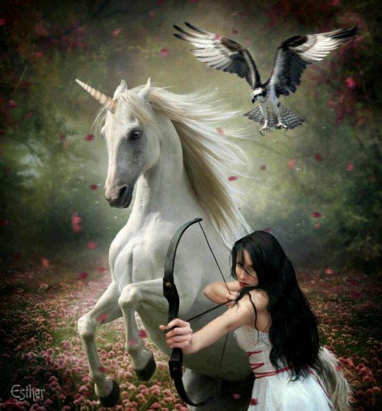 Единорог акрилом