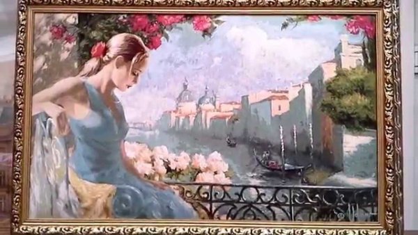 Картина гобелен балкон