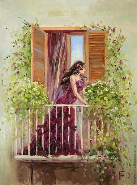 Меценатова Валерия художник на балконе