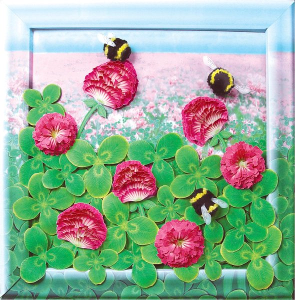 Объемная аппликация цветы