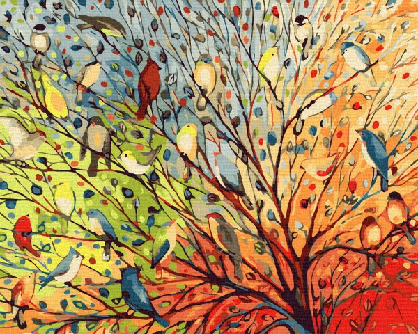 Птица декоративная живопись