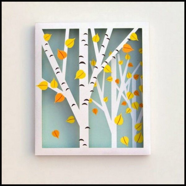 Декоративное панно из бумаги