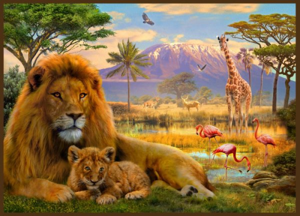 Мозаика "Puzzle" 2000 "Лев"