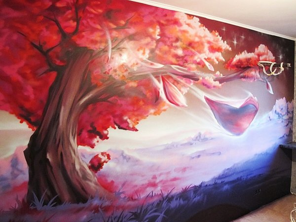 Роспись стен Сакура