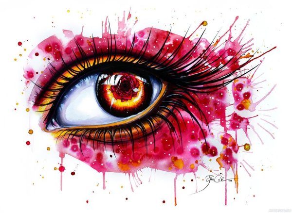 Красивые нарисованные глаза