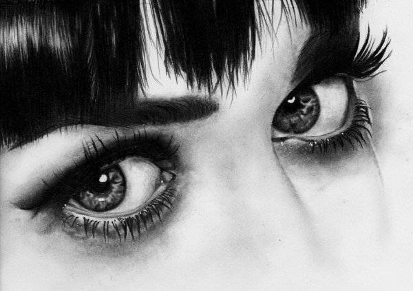 Красивые глаза рисунок карандашом