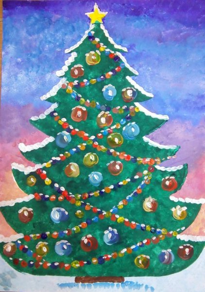 Маленькая елочка в лесу