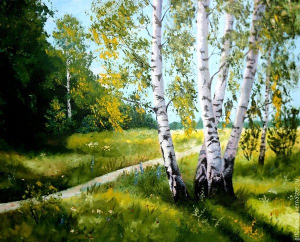 Алексей Либеров пейзаж Березки