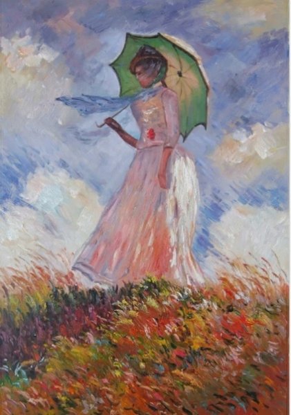 Клод Моне. Прогулка. Дама с зонтиком. 1875