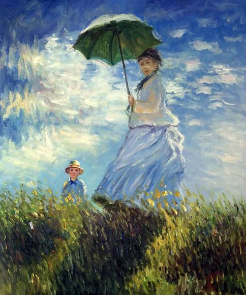 Клод Моне. Прогулка. Дама с зонтиком. 1875