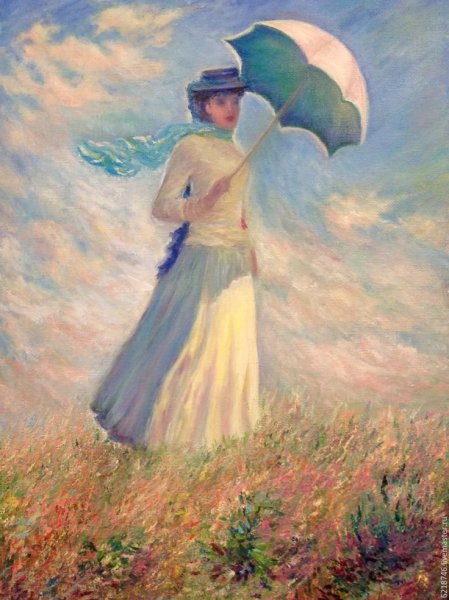 Клод Моне. Прогулка. Дама с зонтиком. 1875