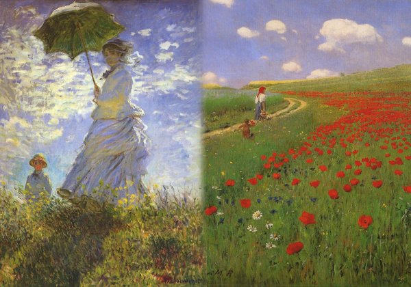 Клод Моне. Прогулка. Дама с зонтиком. 1875