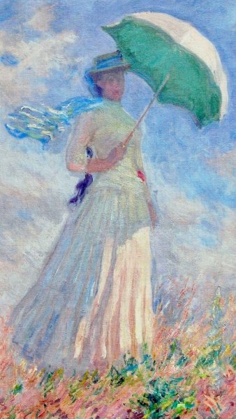 Клод Моне женщина с зонтом