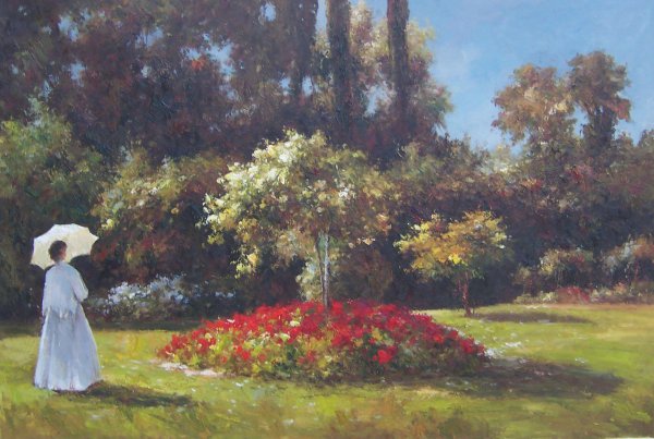 Клод Моне «дама с зонтиком» (1886 г.)