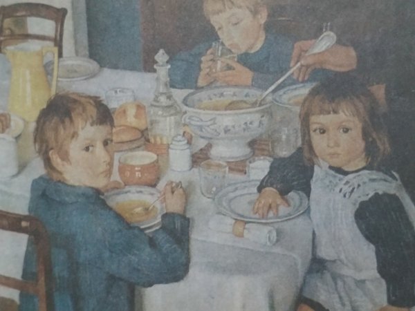 Зинаида Серебрякова за завтраком