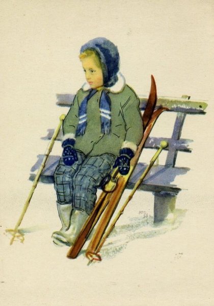 Советские лыжники дети