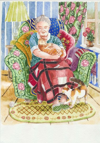 Бабуся иллюстрация